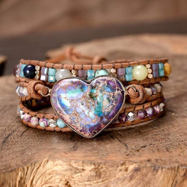 Amaris - Elegante Jaspis Hart Armband