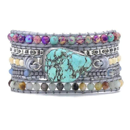 AmaraWrap - Luxe Turkoois Armband voor Balans
