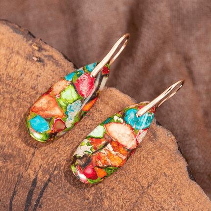 Levana Drops - Elegante Jaspis Oorbellen
