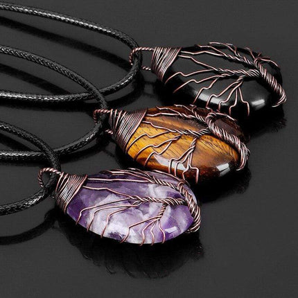 Eryna - Elegante Zwarte Obsidiaan Hangerketting