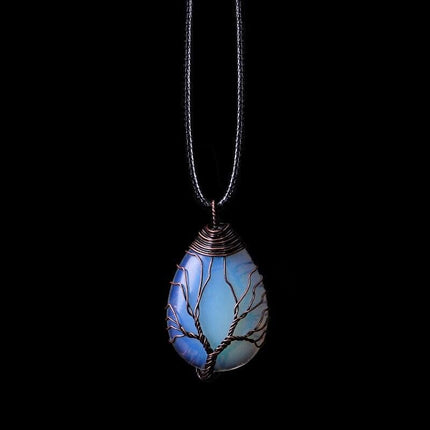 Elisia - Elegante Opaliet Druppel Hangerketting