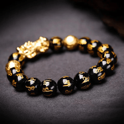 Kaelith - Zwarte Obsidiaan Pi Xiu Armband