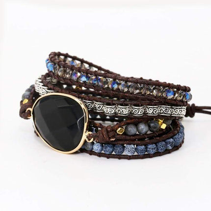 OnyxGlow – Luxe Wikkelarmband voor Dames