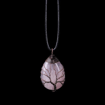 RoseDrop - Elegante Rozenkwarts Druppelketting