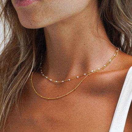 Amara Dubbele Kralen Choker - Elegant en Uniek!
