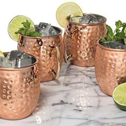 ChillCopper – Set van Gehamerde Koperen Mokken