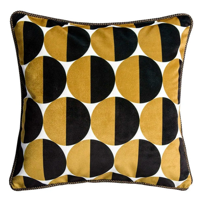Luxe Gouden Kussenhoes met Bijenprint voor Elegante Interieurs
