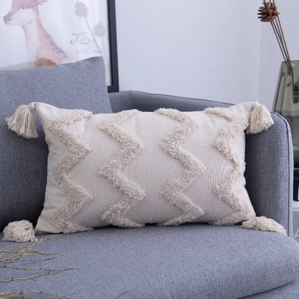 Boho Tufted Kussenhoes - Marokkaanse Flair voor Jouw Interieur