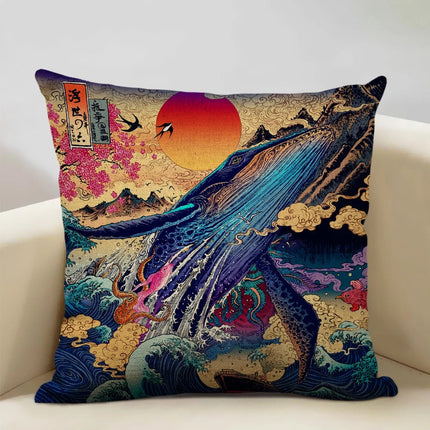 BeauRêve Kussenhoes met Mount Fuji - Japanse Stijl voor Elke Ruimte