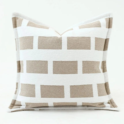 VelvetGlow Kussenhoes - Dubbelzijdige Geometrische Kussenhoes van Luxe Jacquard