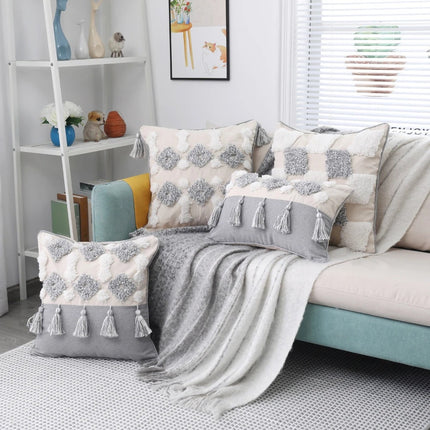 Boho Tufted Kussenhoes - Marokkaanse Flair voor Jouw Interieur