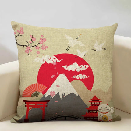 BeauRêve Kussenhoes met Mount Fuji - Japanse Stijl voor Elke Ruimte