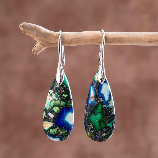 Sylvara TearDrop Earrings – Natuurlijke Aarde Elegantie