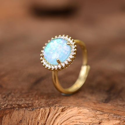 Elowen Glow Ring - Mystieke Cocktailring met Elegant Design