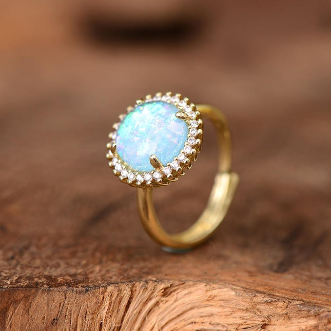 Elowen Glow Ring - Mystieke Cocktailring met Elegant Design