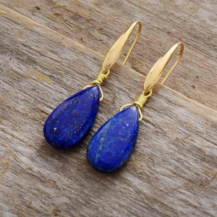 Selene Earrings - Diepblauw Lapis Dromers Sieraden