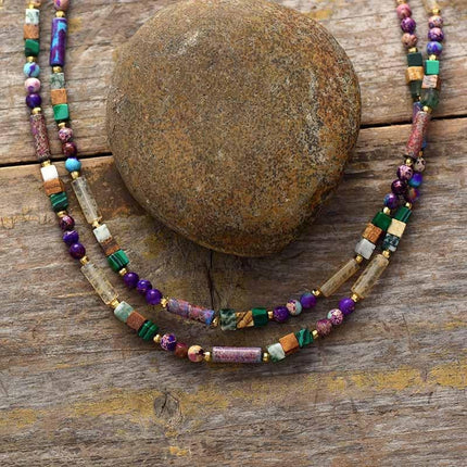 GemGlow Necklace - Elegante Edelsteen Choker