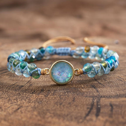 Liora Bracelet - Elegante Blauwe Opaal Sieraad