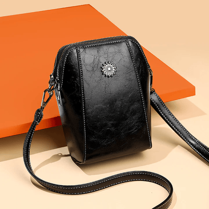LeatherVibe - Elegante Leren Crossbody Tas