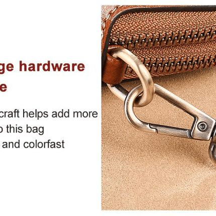 LeatherVibe - Elegante Leren Crossbody Tas