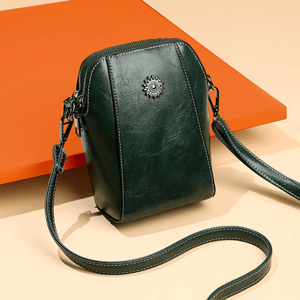 LeatherVibe - Elegante Leren Crossbody Tas