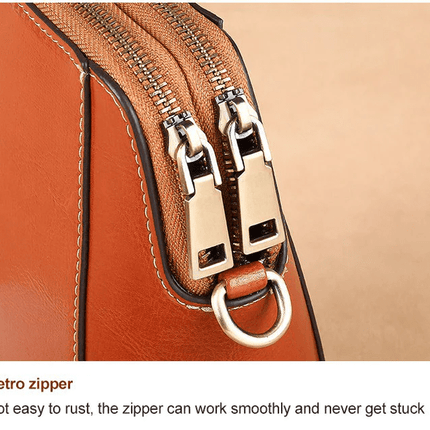LeatherVibe - Elegante Leren Crossbody Tas