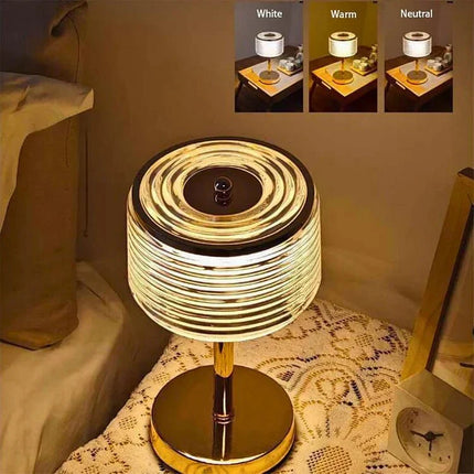 ElegantGlow - Innovatieve Meerlaagse Tafellamp in Goud