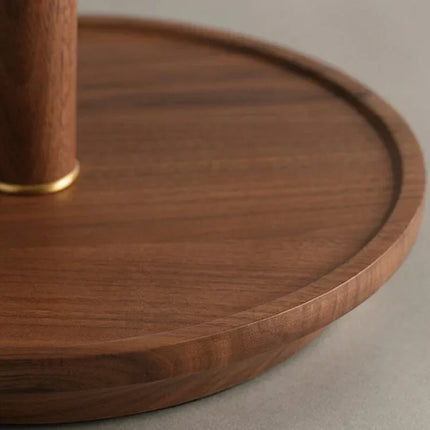 Elegante Vintage Houten Woodly Tafellamp -  Tafellamp met Geplooid Design