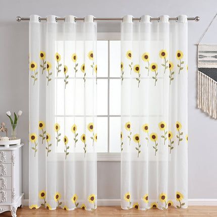 NatureGlow Curtains - Rustieke Zonnebloemen Gordijnen voor Thuis