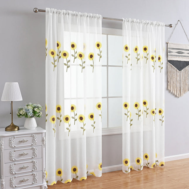 NatureGlow Curtains - Rustieke Zonnebloemen Gordijnen voor Thuis