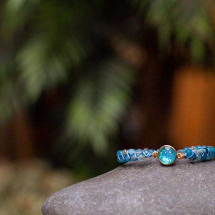 Liora Bracelet - Elegante Blauwe Opaal Sieraad