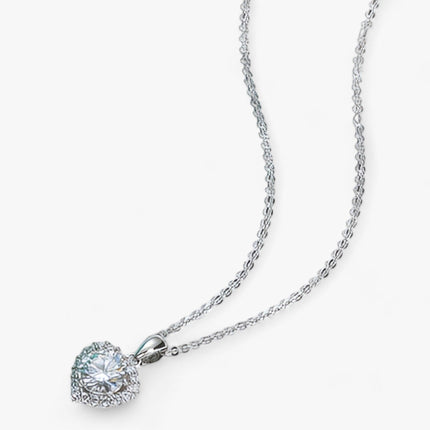 Amouria - Luxe Moissanite Hartvormige Hanger Ketting