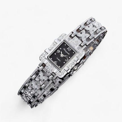 Camille Watch - Elegante Rechthoekige Stijl met Kristallen