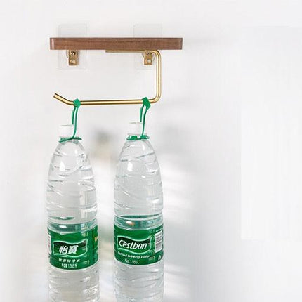 WoodNest - Stijlvolle Houten Toiletrolhouder met Opbergruimte