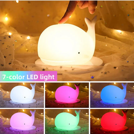 GlowWhale Nachtlamp - Magisch Kleurenfeest voor Kinderen