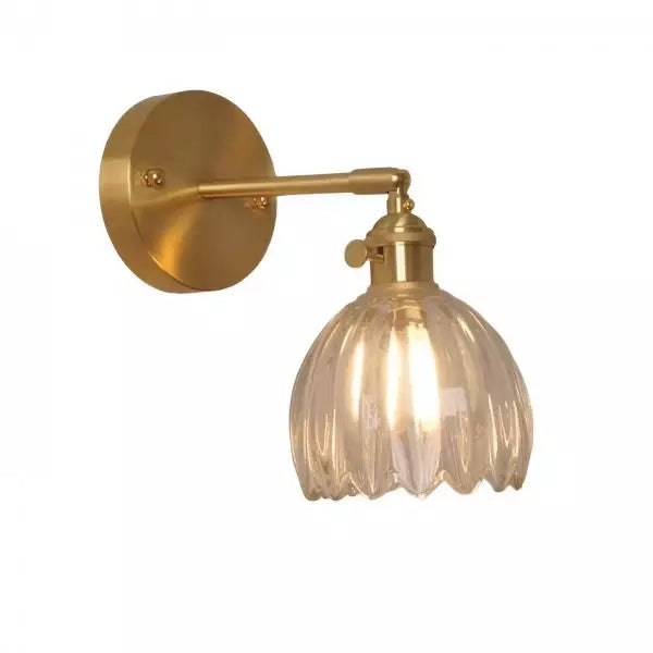 RetroLume – Tulpenvormige Glazen Wandlamp met Vintage Charme