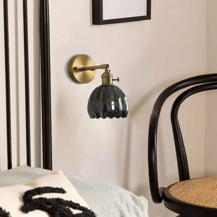 TulipGlow Wandlamp - Retro Glazen Tulpenlamp voor Vintage Flair
