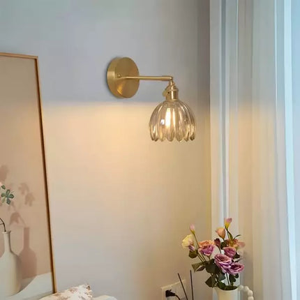 TulipGlow Wandlamp - Retro Glazen Tulpenlamp voor Vintage Flair