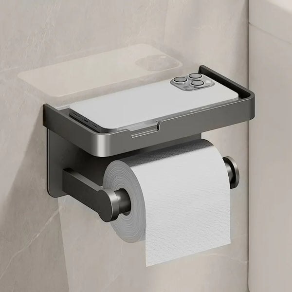LuxeHold – Stijlvolle Multifunctionele Toiletrolhouder