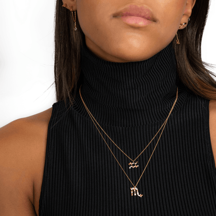 Elegant Celestial Star Sign Necklace - Celestia