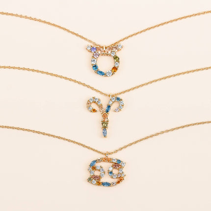 Elegant Celestial Star Sign Necklace - Celestia