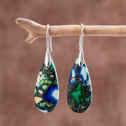 Sylvara TearDrop Earrings – Natuurlijke Aarde Elegantie