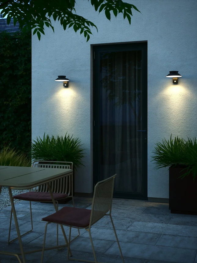 Justina Solar Buitenlamp - Draadloze LED Wandlamp met Sensor