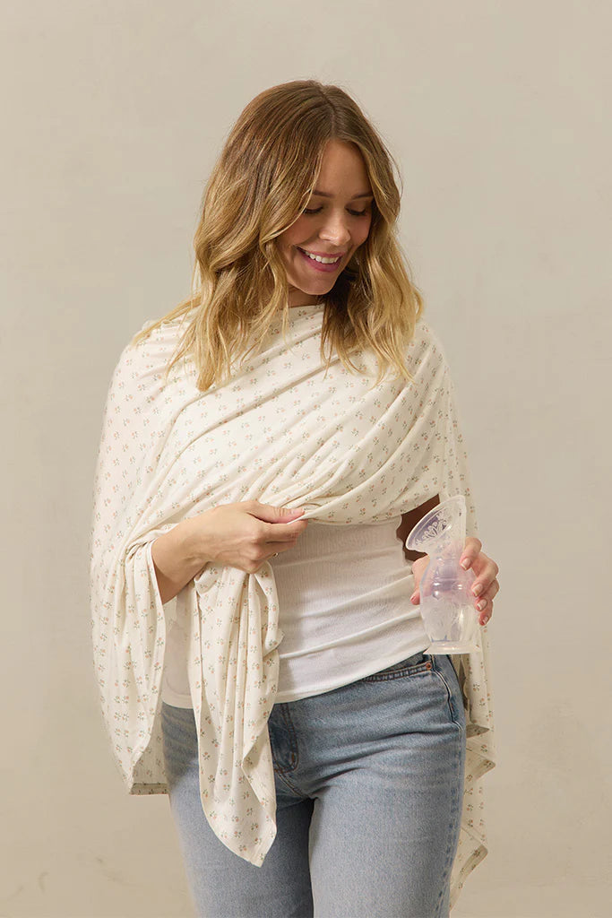 Bleu Toile Nursing Cover