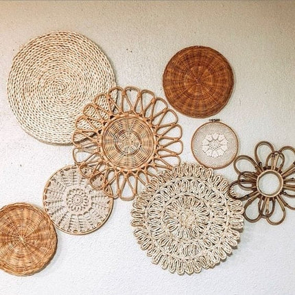 NatureNest - Bohemian Rotan Wanddecoratie voor Herfst