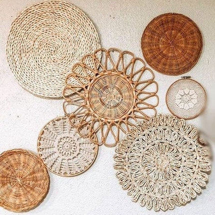 NatureNest - Bohemian Rotan Wanddecoratie voor Herfst