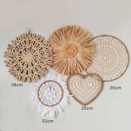 NatureNest - Bohemian Rotan Wanddecoratie voor Herfst