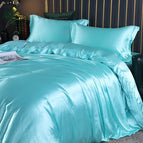 Hemelsblauw / 120x200cm 4-delige set / Hoeslaken